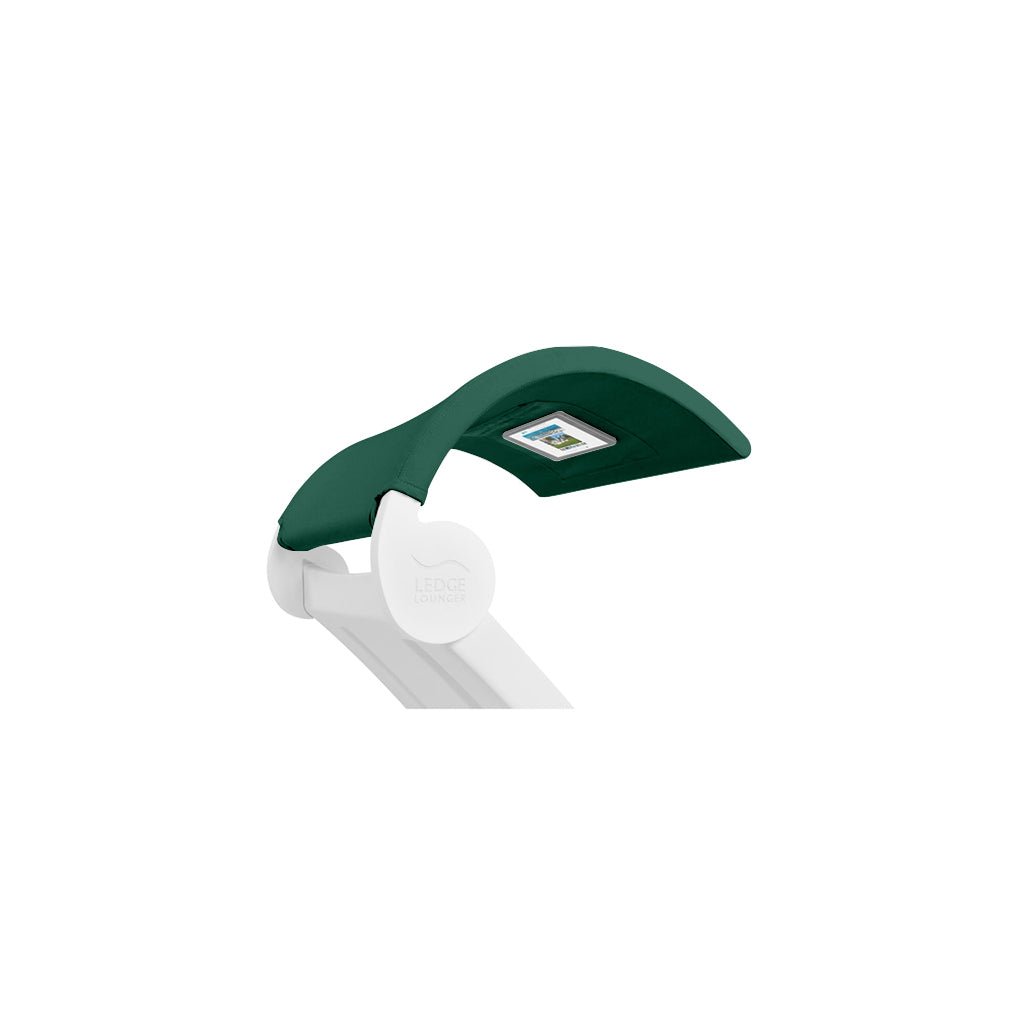Signature Chaise Shade Pool Accessory | Ledge Lounger | White Base with Forest Green Shade