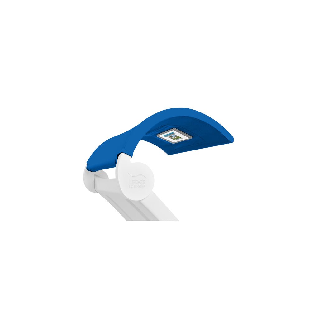 Signature Chaise Shade Pool Accessory | Ledge Lounger | White Base with Pacific Blue Shade