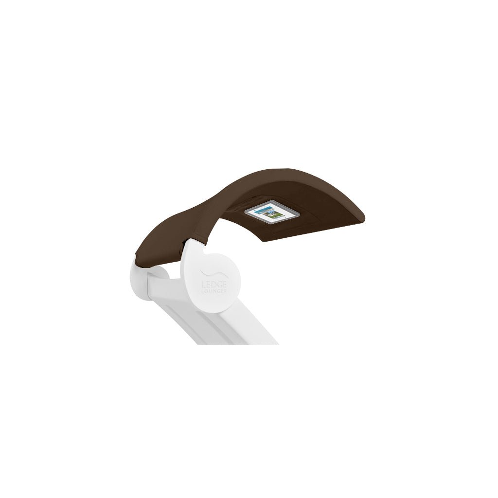 Signature Chaise Shade Pool Accessory | Ledge Lounger | White Base with Ture Brown Shade