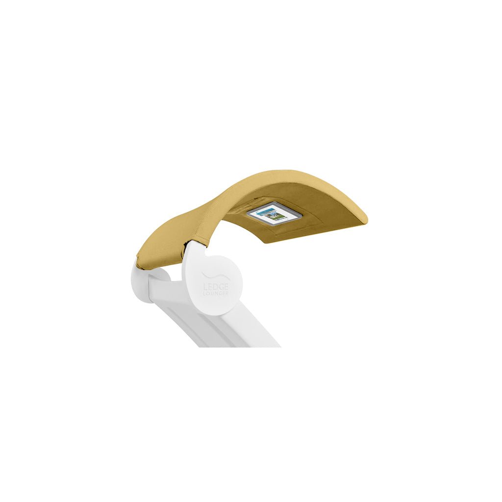 Signature Chaise Shade Pool Accessory | Ledge Lounger | White Base with Wheat Shade
