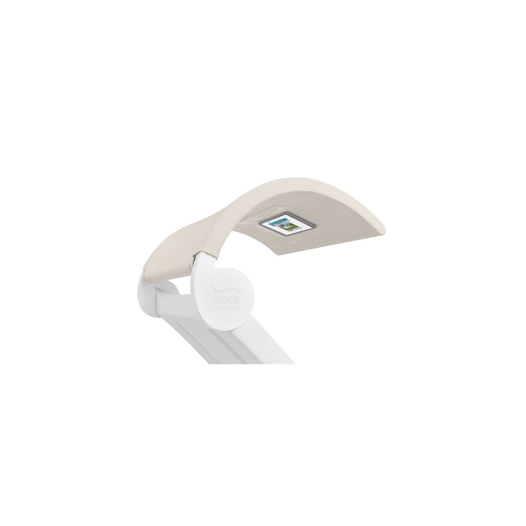 Signature Chaise Shade Pool Accessory | Ledge Lounger | White Base with White Shade