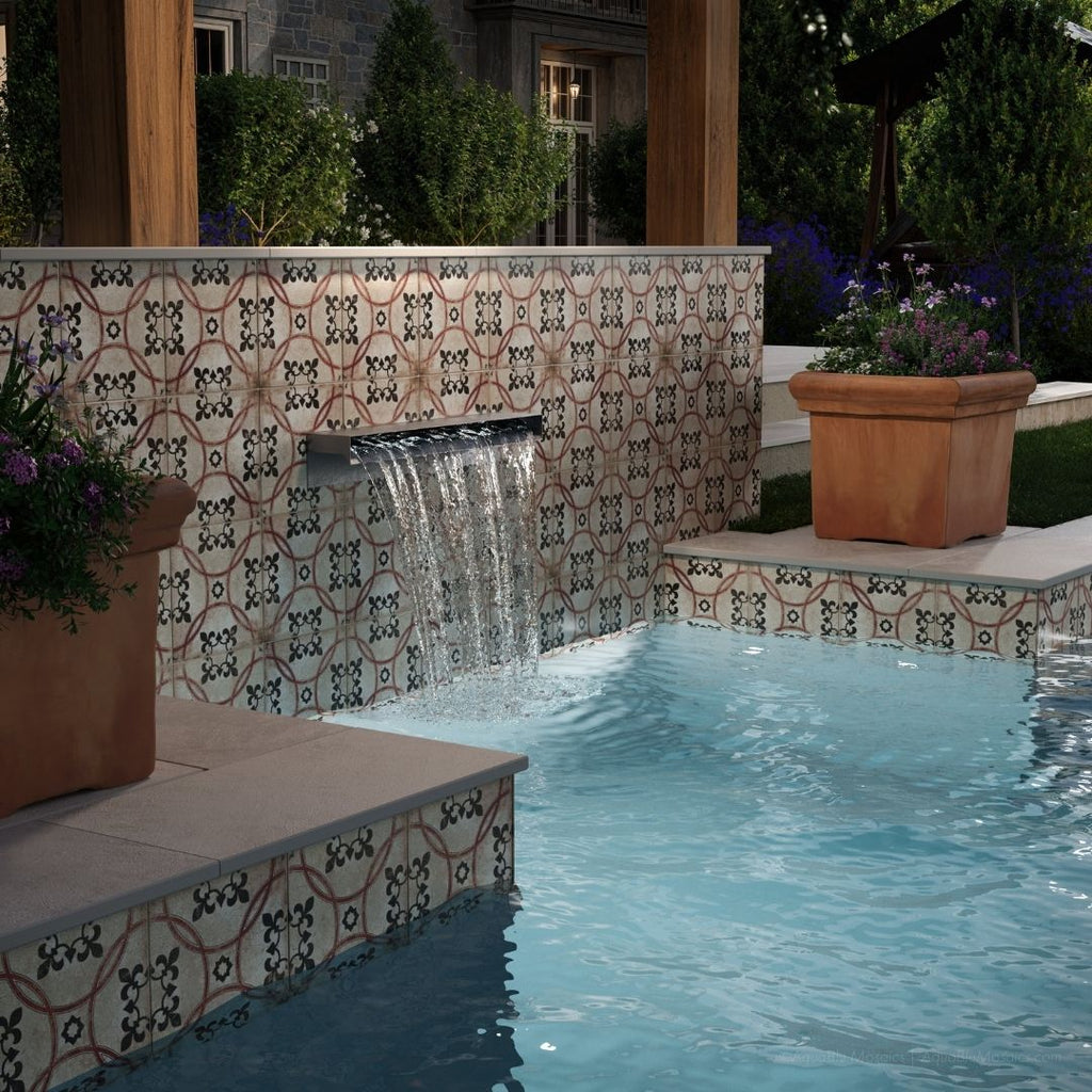 Alhambra, 9" x 9" Porcelain Tile | Anthology Pool & Wall Tile