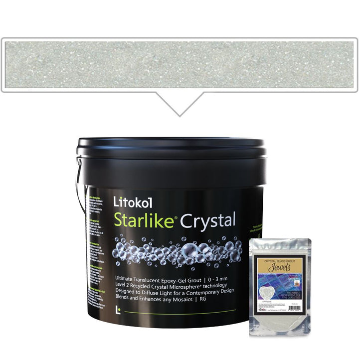 Litokol Starlike Crystal packaging with a small container of &