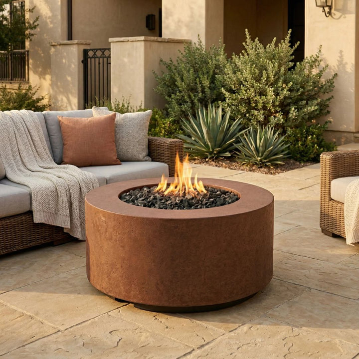 Prism Hardscapes Cilindro Fire Bowl | Outdoor Gas Fire Pit