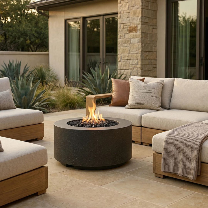 Prism Hardscapes Cilindro Fire Bowl | Outdoor Gas Fire Pit