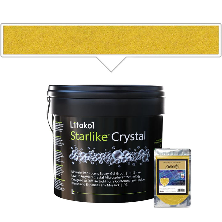 Litokol Starlike Crystal epoxy product with a small sample pack on a white background