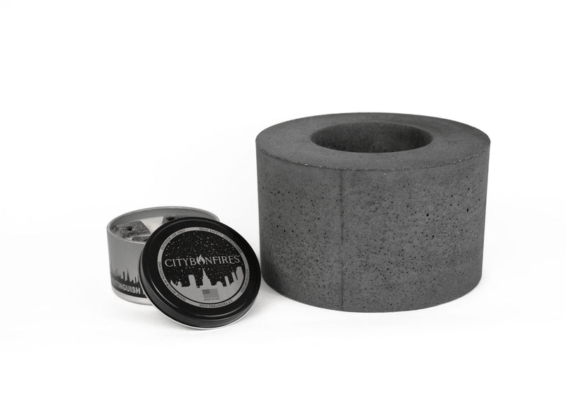 Classic Cylinder Concrete Table Top Fire Pit