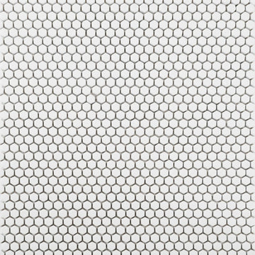 Solid Hexagon glass mosaic tile