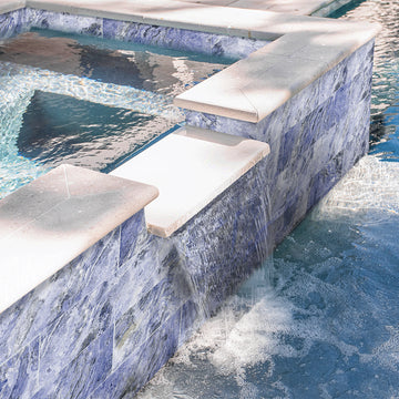 Cloud Cobalt, 6" x 20" Porcelain Tile | Swimming Pool Waterline Tile