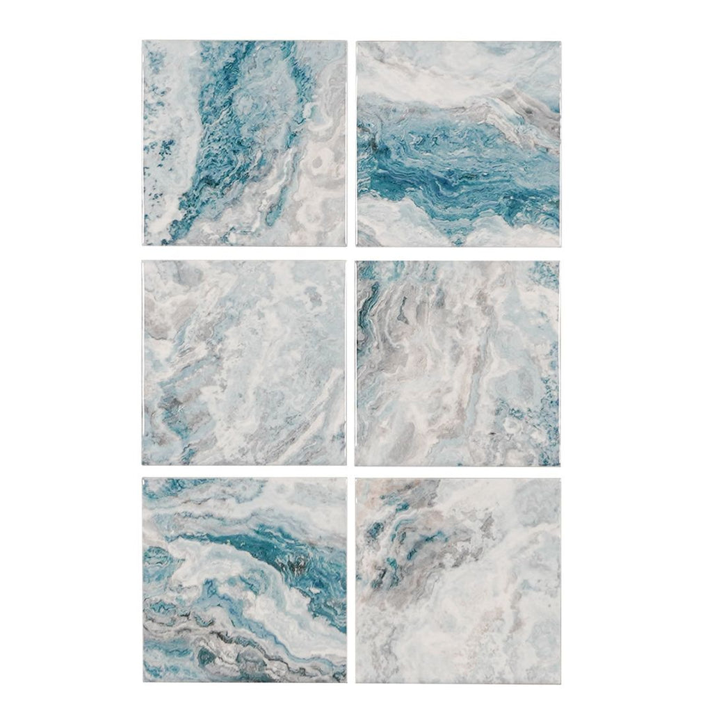Cloud Aqua, 6" x 6" Porcelain Pool Tile | ESTCLOUAQUA6 | Waterline Tile