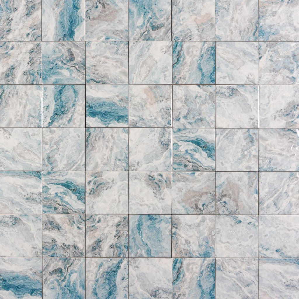Cloud Aqua, 6" x 6" Porcelain Pool Tile | ESTCLOUAQUA6 | Waterline Tile