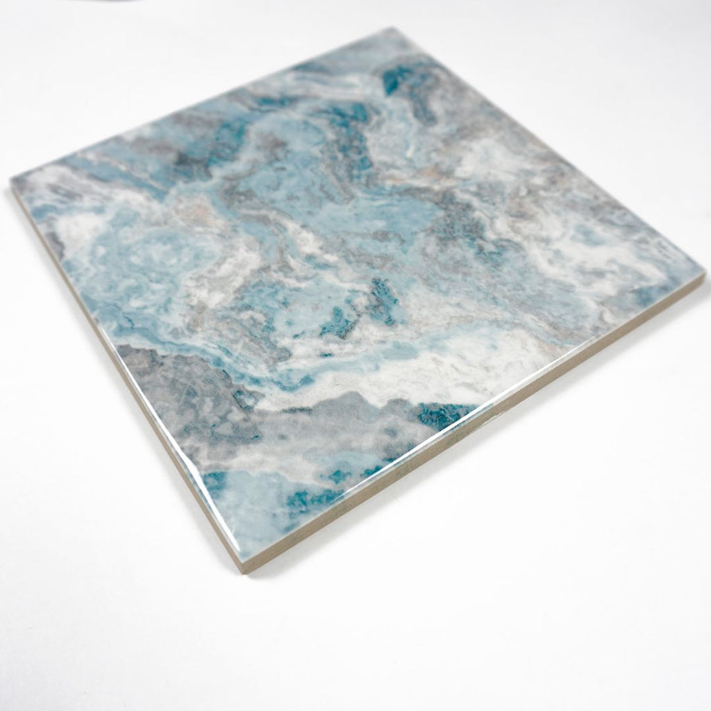 Cloud Aqua, 6" x 6" Porcelain Pool Tile | ESTCLOUAQUA6 | Waterline Tile