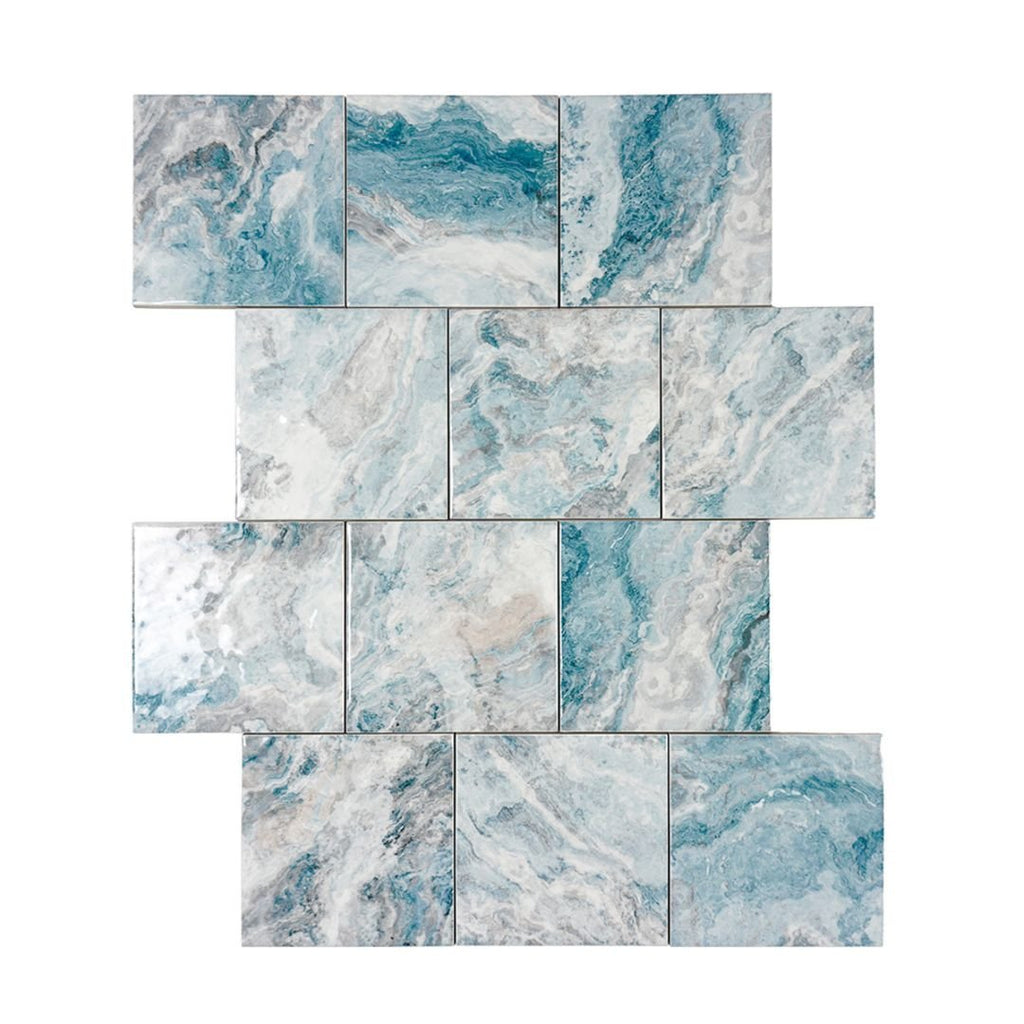 Cloud Aqua, 6" x 6" Porcelain Pool Tile | ESTCLOUAQUA6 | Waterline Tile