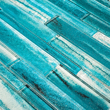Coastal Sands Aquamarine, Mixed Glass Tile | Swimming Pool Tile