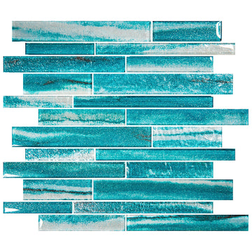 Coastal Sands Aquamarine, Mixed Glass Tile | Swimming Pool Tile