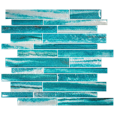 Coastal Sands Aquamarine, Mixed Glass Tile | Swimming Pool Tile