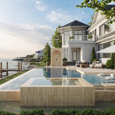 Coastline Desert, 3" x 12" Porcelain Tile | Pool Waterline Tile