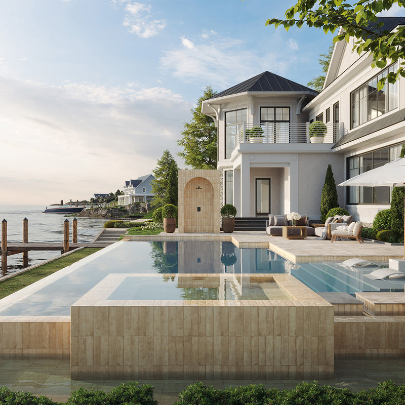 Coastline Desert, 3" x 12" Porcelain Tile | Pool Waterline Tile