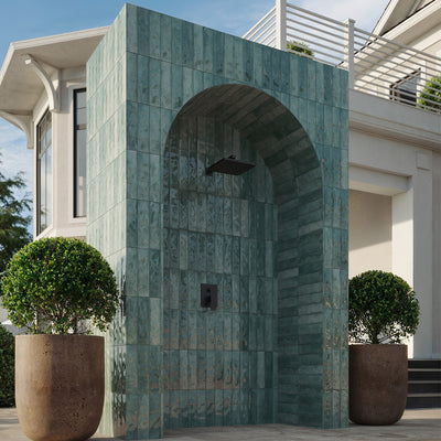 Coastline Forest, 3" x 12" Porcelain Tile | Pool Waterline Tile