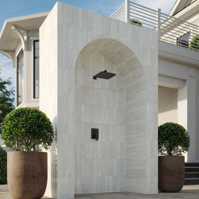 Coastline Glacier, 3" x 12" Porcelain Tile | Pool Waterline Tile