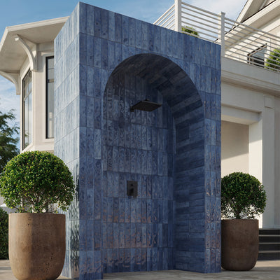 Coastline Ocean, 3" x 12" Porcelain Tile | Pool Waterline Tile