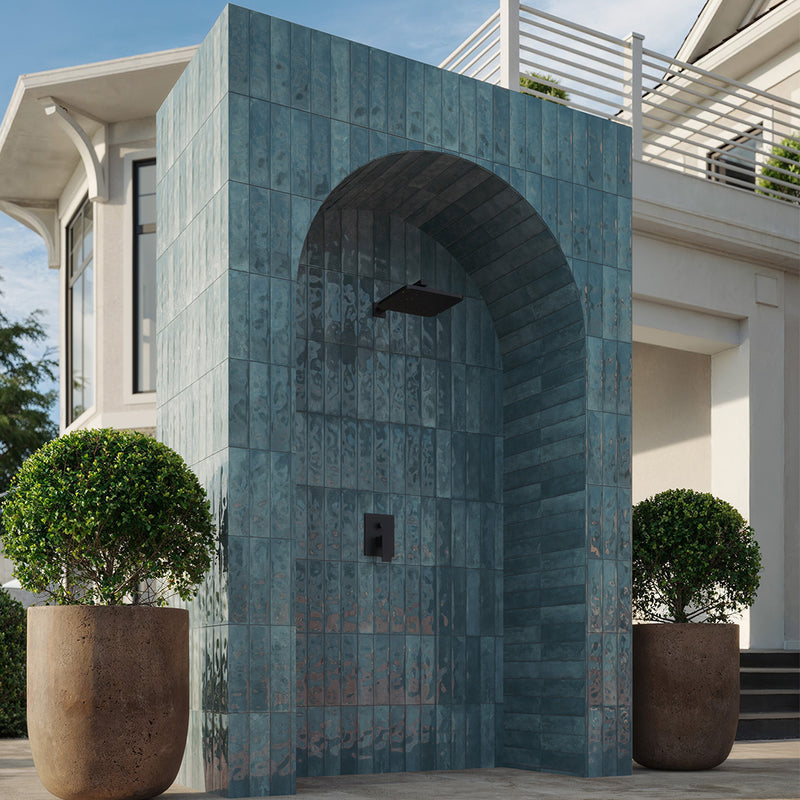 Coastline Sky, 3" x 12" Porcelain Tile | Pool Waterline Tile