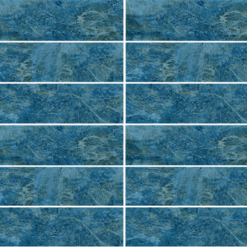 Cobalt 6" x 20" Tile | ESTWAVECOBALT620 | Aquatica Porcelain Tile