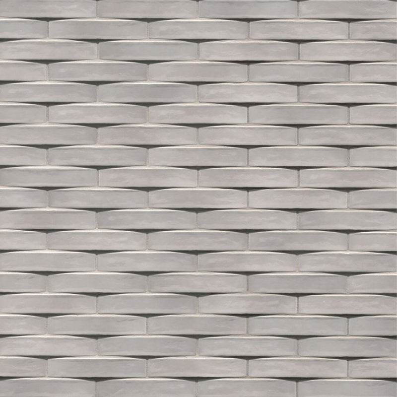 Convex Ash, 2" x 10" Ceramic Tile | 3D Backsplash & Bathroom Tile