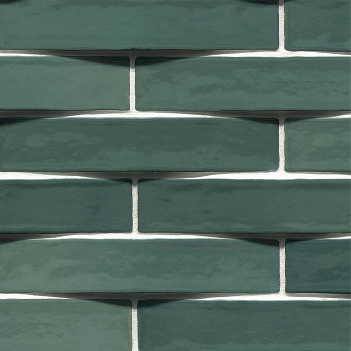 Convex Olive, 2" x 10" Ceramic Tile | 3D Backsplash & Bathroom Tile