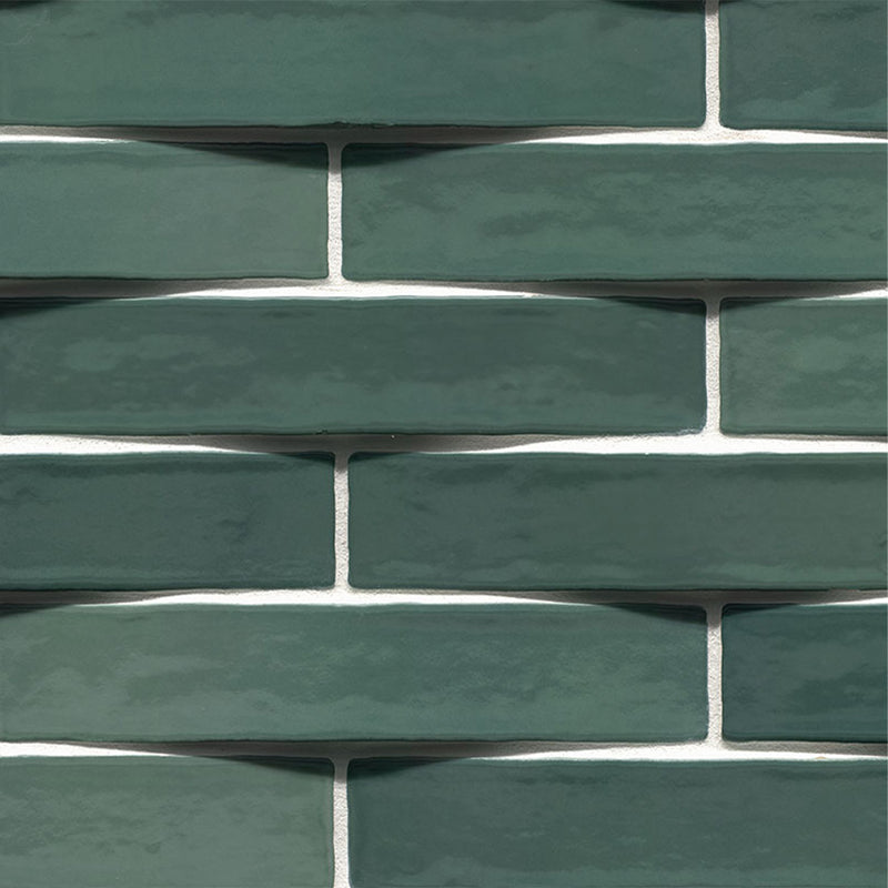 Convex Olive, 2" x 10" Ceramic Tile | 3D Backsplash & Bathroom Tile