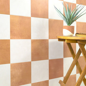 17" x 17" Checkerboard-patterned porcelain tile by MSI