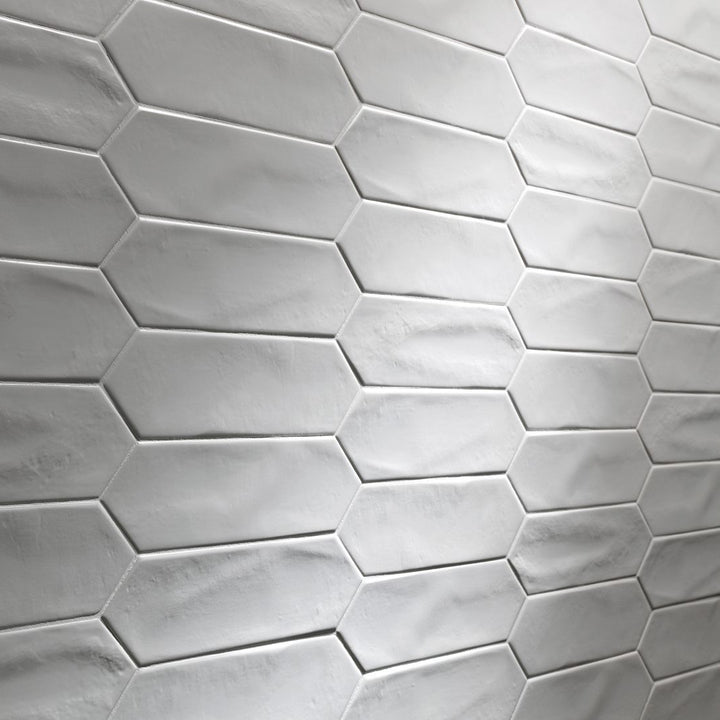 Crayons Matte White Picket, 3" x 12" Ceramic Tile | Backsplash Tile