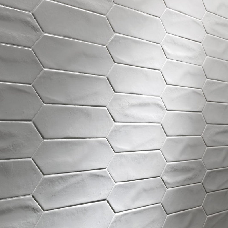 Crayons Matte White Picket, 3" x 12" Ceramic Tile | Backsplash Tile