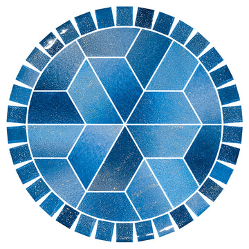 Crystal Waters Gulf Stream, 12.5" Barstool Toppers | Pool Mosaics