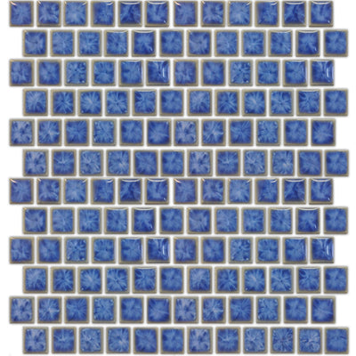 Crystal Blue, 1" x 1" | TNT-031 | Fujiwa Porcelain Pool Tile