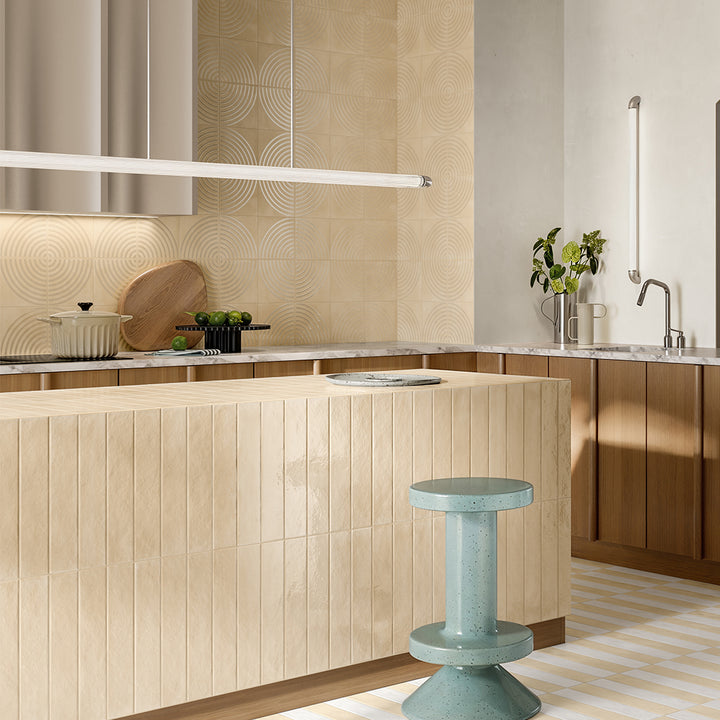 Currents Sand, 3" x 16" Porcelain Tile | Kitchen, Bath, & Pool Tile 