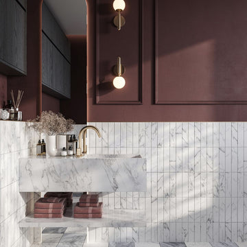 Dama Series Porcelain Tile - 2.5" x 10" 