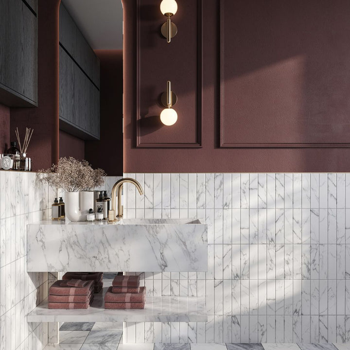 Dama Series Porcelain Tile - 2.5" x 10" 