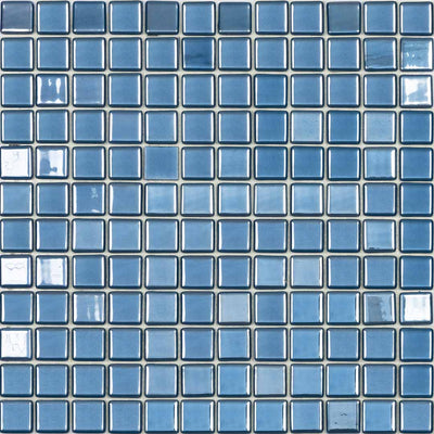 Dark Ocean Blue, 1" x 1" Glass Tile | 0936004M | Vidrepur Mosaic Tile
