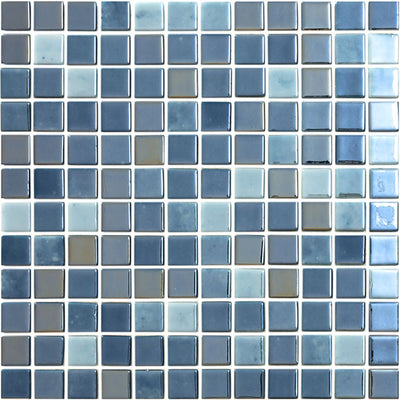 Dark Ocean Blue, 1" x 1" Glass Tile | 0936004M | Vidrepur Mosaic Tile