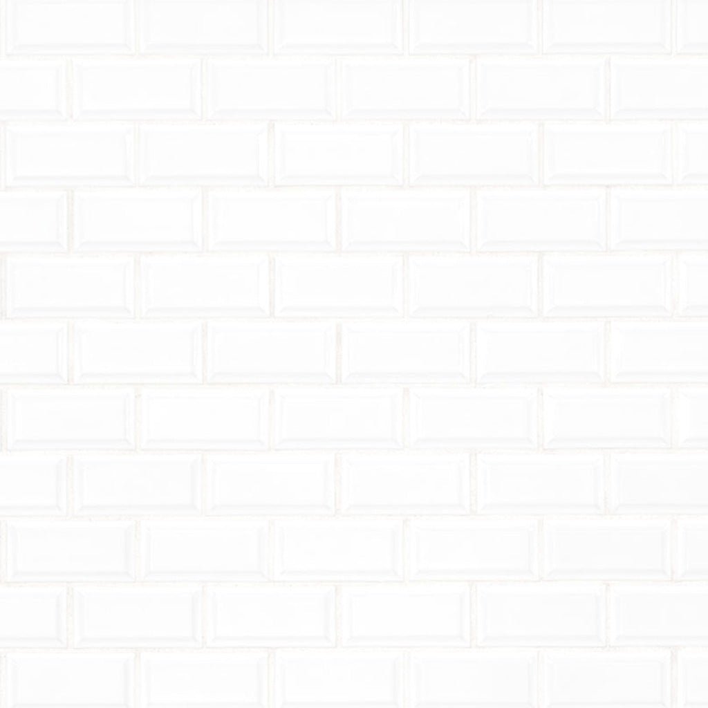 Domino Beveled White, 2" x 4" | Porcelain Kitchen & Bath Tile by MSI