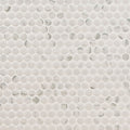 Domino Matte Carrara, Penny Round Mosaic - Porcelain Tile