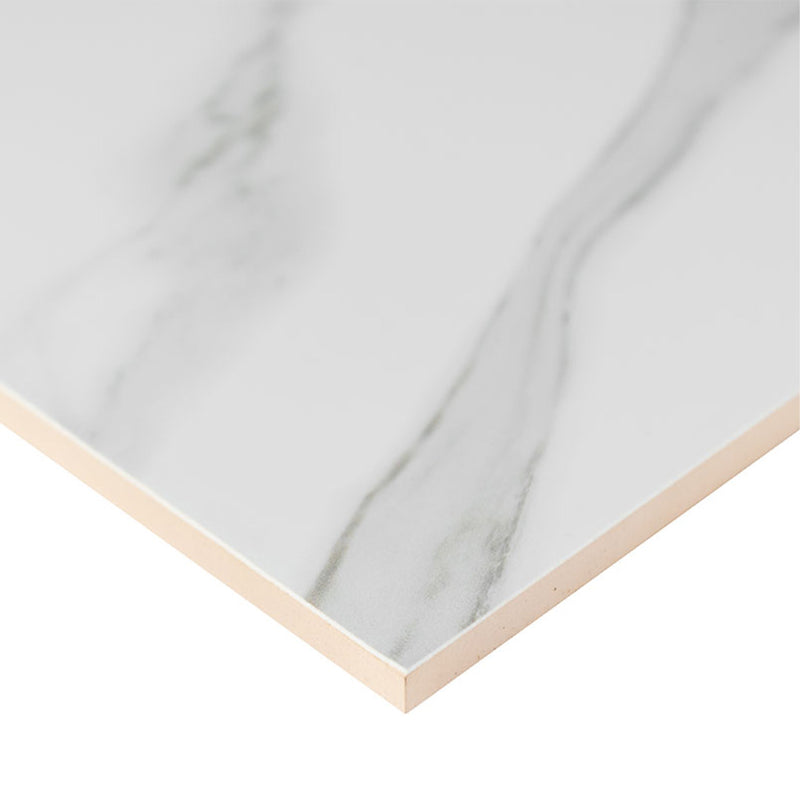 Dymo Stauary White, 12" x 24" Ceramic Tile | Large Format Wall Tile