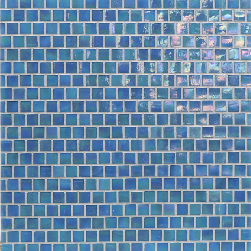 Electric Blue, 5/8" x 5/8" Glass Mosaic Tile | Murrine Mosaics