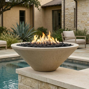 Prism Hardscapes | Embarcadero Pedestal Liquid Propane with Manual Key Valve, Pewter | PH-437-4LP