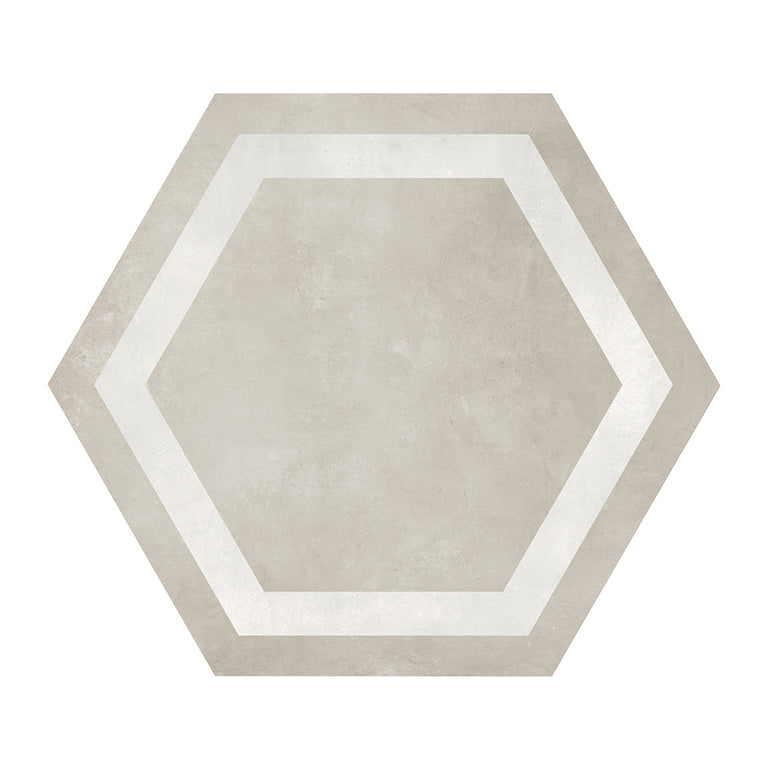 Sand Frame, Hexagon Porcelain Tile | ANAFORMSANFRHEX | IWT Deco Tile