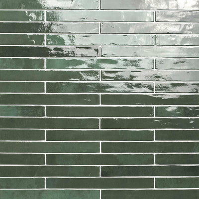Flamenco Racing Green, 2" x 18" Porcelain Tile | MSI Wall Tile