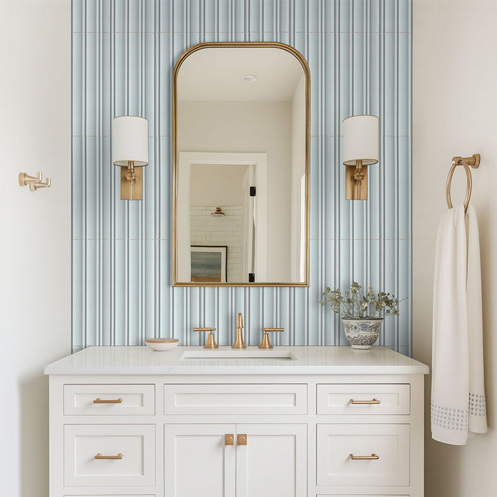 Folk Sky, 7" x 16" | Porcelain Kitchen and Bath Tile by MSI