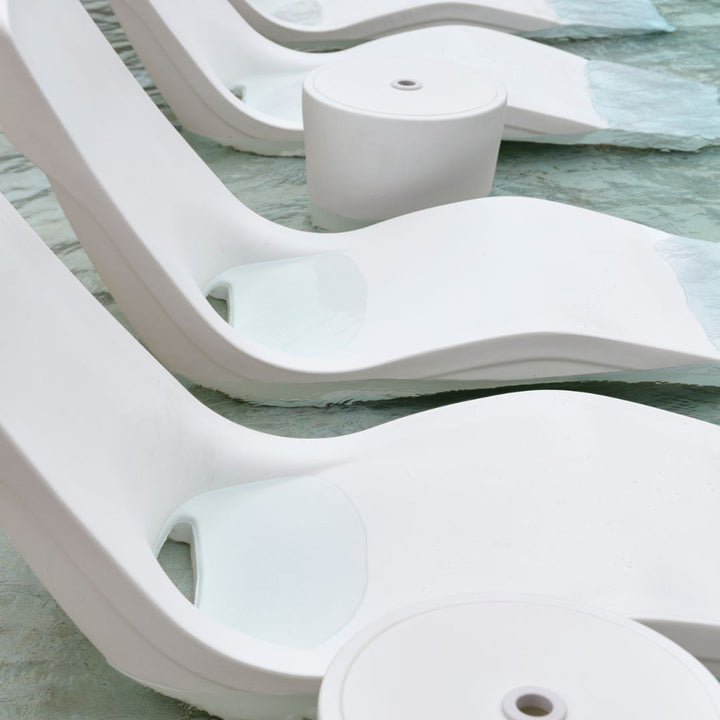 Forma In-Pool Chaise Lounger, White (Set of Two) - Luxury Pool Lounge Chair