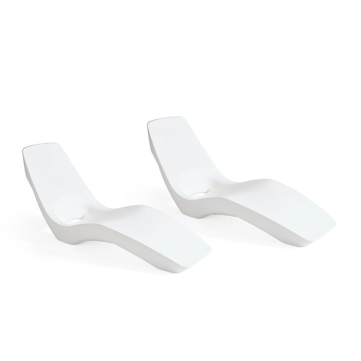 Forma In-Pool Chaise Lounger, White (Set of Two) - Luxury Pool Lounge Chair